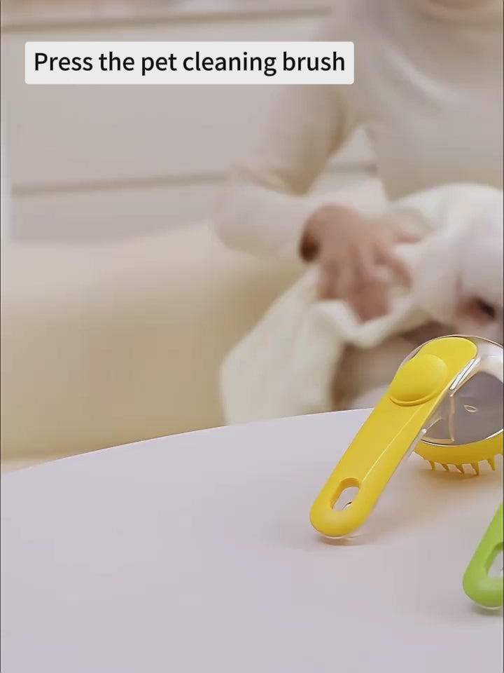 2-in-1 Hundebürste mit Seifenspender